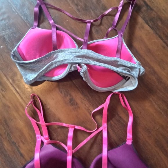 XOXO 34C Grey and Black Bras With Intricate Back Design - Picture 5 of 8